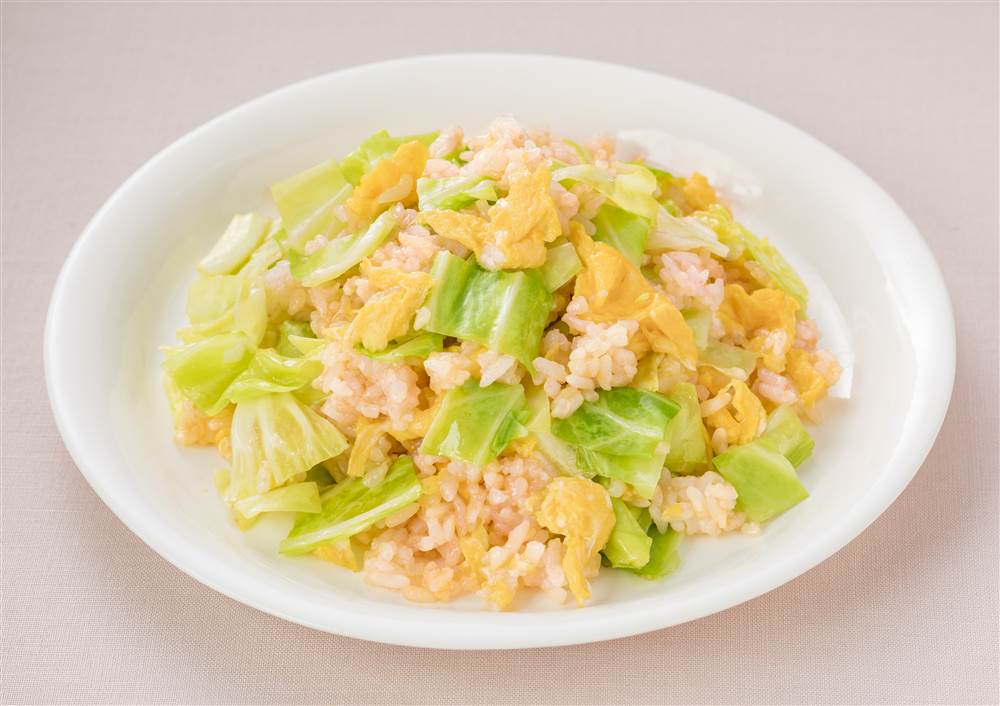 キャベツとたまごのたらこチャーハン