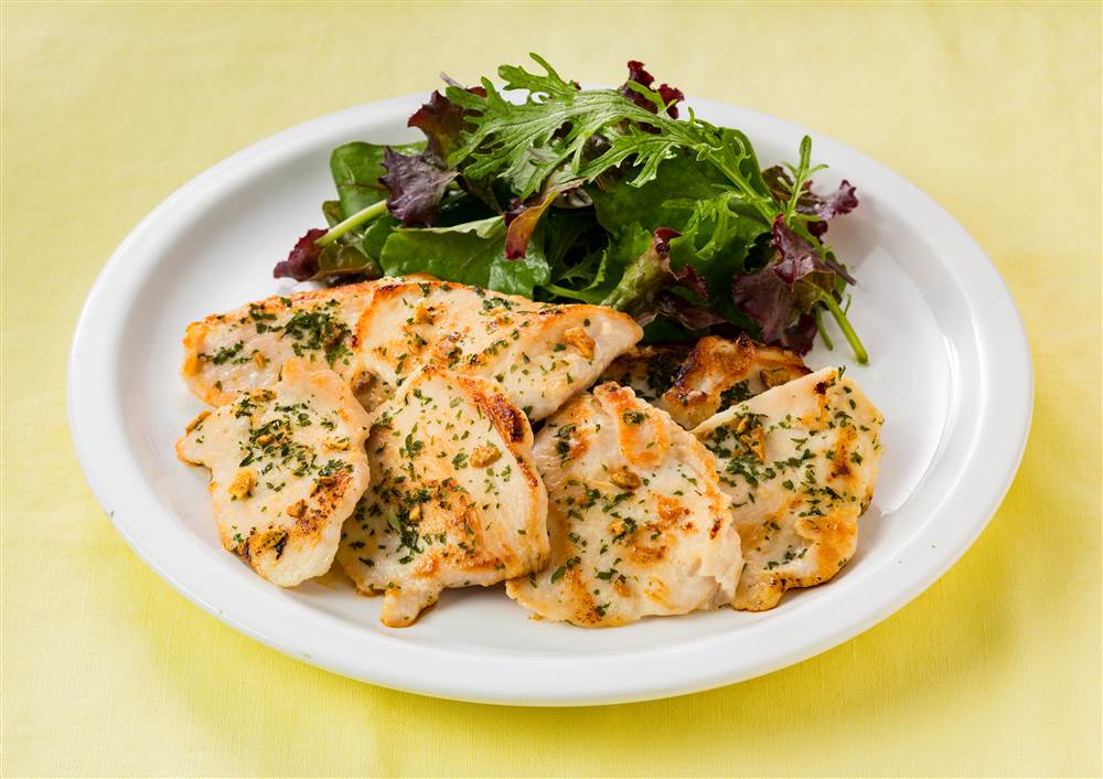 鶏むね肉のガーリックマヨ焼き