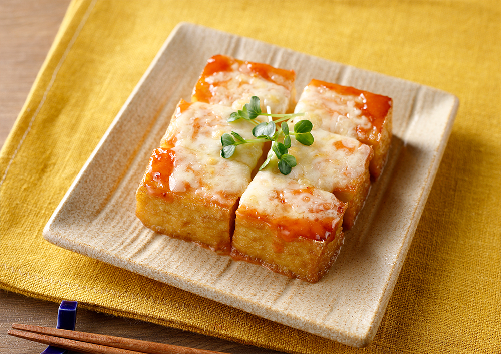厚揚げ明太マヨ焼き