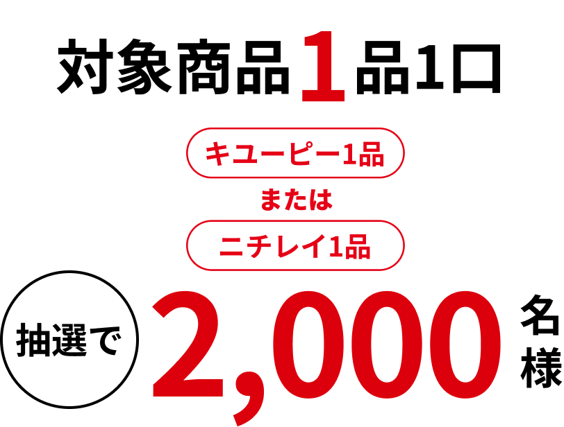 抽選で2,000名様