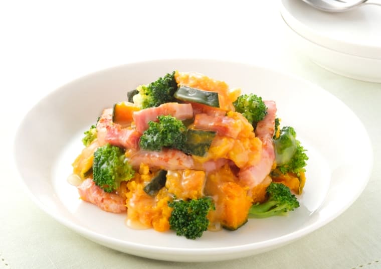 かぼちゃとブロッコリーのハニーマヨサラダ