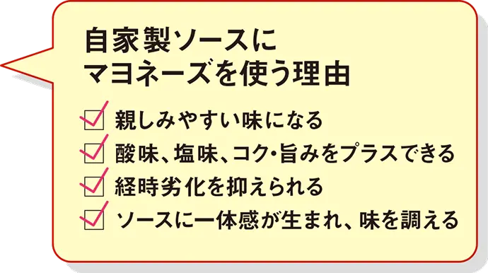 自家製ソースにマヨネーズを使う理由