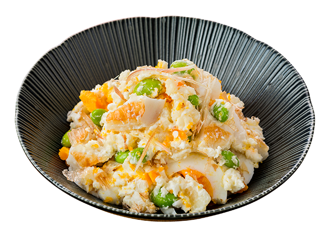 笹かまと枝豆(ずんだ)のポテサラ