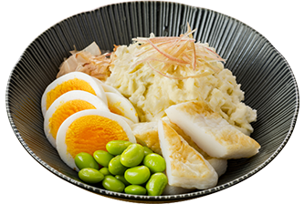 笹かまと枝豆(ずんだ)のポテサラ