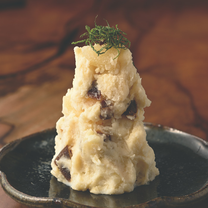 数の子と奈良漬けの酒粕ポテサラ