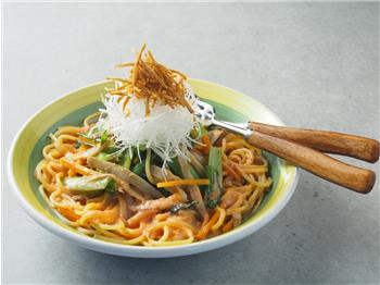 明太ごぼうのスパゲティ