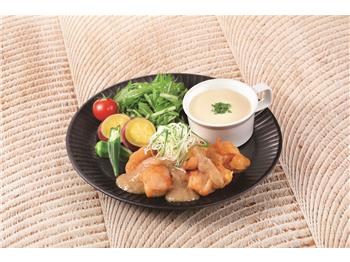 ねぎ塩鶏から揚げプレート