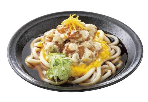 鶏からタルタルのぶっかけうどん