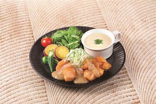 ねぎ塩鶏から揚げプレート