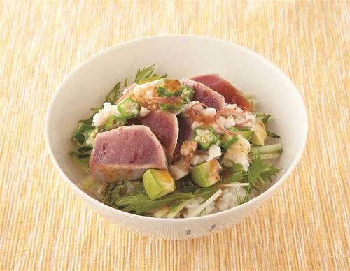 まぐろタタキのねばねば丼