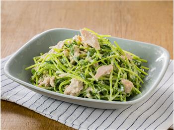 豆苗ツナマヨネーズサラダ