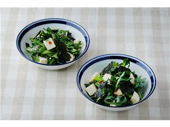 春菊と豆腐の和風サラダ