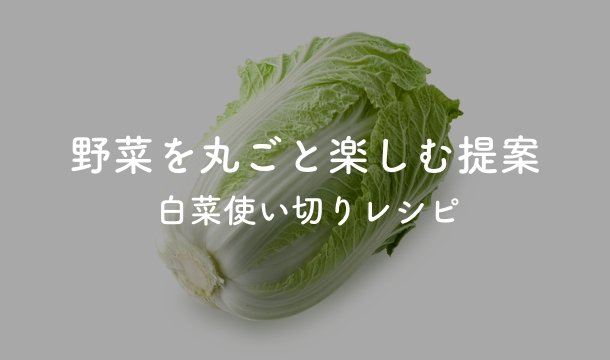 野菜を丸ごとたのしむ提案の内容