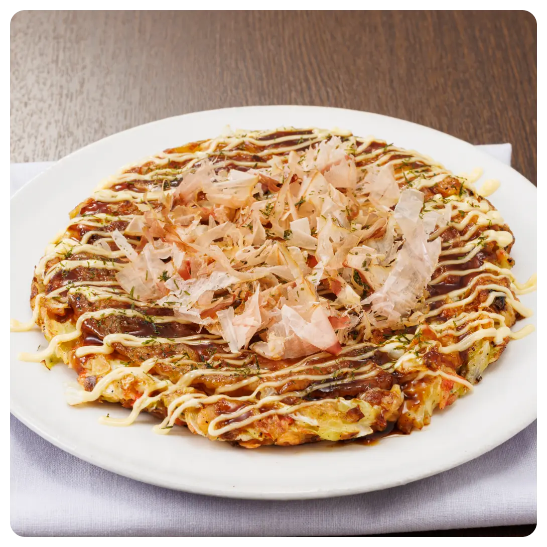 写真: お好み焼き